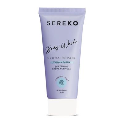 SEREKO 5% Urea & Oat Milk Body Wash 30ML | For Strawberry skin, De-tan, Body-acne| Body Wash for Men & Women | AHA BHA free, paraben free, SLS free | Gentle Exfoliating | Very dry & flaky skin