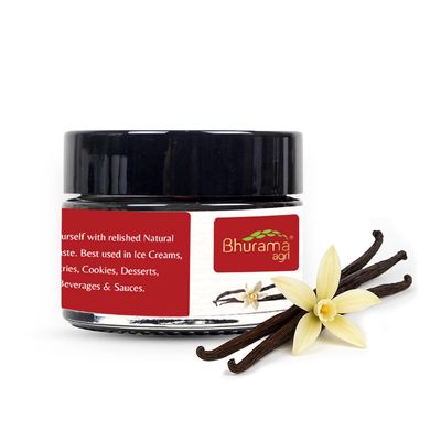 Bhurama Agri All Natural Indian Vanilla Bean Paste  50g Pack of 2| Real Vanilla with Seeds | Premium Paste for Baking, Cooking, Desserts, Ice Cream, Custards & More | No Added Sugar or Preservatives
