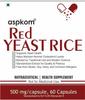 Aspkom Red Yeast Rice Capsules (500mg, 60 Count) Herbal Supplement for Heart Care and Cholesterol Support, Vegan, Pullulan, Extract Standardized to 0.39% Monacolin K view 2