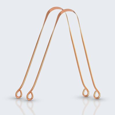Gachwala Pure Copper Tongue Cleaners Pack of 2 | Dual Oral Hygiene Tools for Fresh Breath & Bacteria Removal | Eco-Friendly Tongue Scraper Set