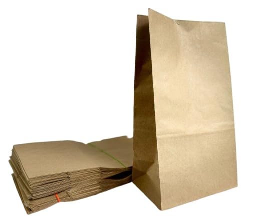 Excelegal Brown Grocery Bag Pack of 60 | 60 GSM Recycled MG Kraft Paper Bags | Food Grade Smell Free | 6.5x4x12 Inches || 17x11x30 Cm | Eco-Friendly Carry Bags with 4 Kg Capacity