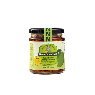 Neenu's Natural Combo Pickle Pack | Sweet & Spicy Lemon Pickle (200g) + Traditional Mango Pickle (200g) | Authentic Homemade Style | No Oil, No Preservatives
