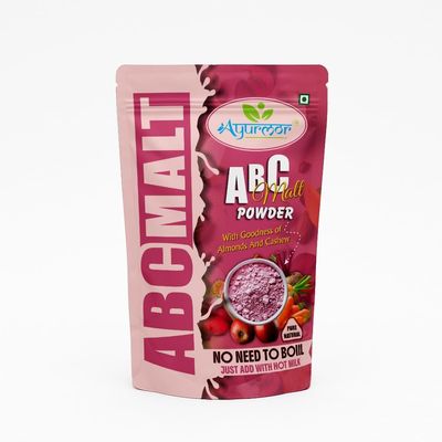 Ayurmor ABC Latte Mix Malt Powder 50g (Pack of 1) | Apple, Beetroot & Carrot Health Drink | No Refined Sugar | No Preservatives | Added Native Indian Herbs | Ready-to-Mix Instant Malt | Ayurvedic Nutrition Drink