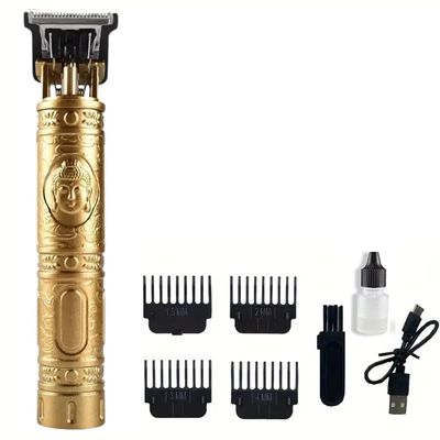 Cordless Hair Clipper & Beard Trimmer for Men Zero-Gapped T-Blade, 4 Combs, Rechargeable Grooming Kit for Beard, Hair, Nose & Ear