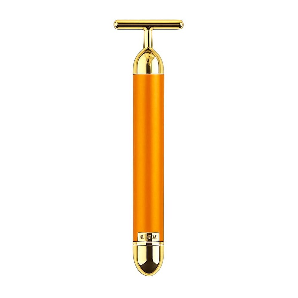 24K Gold Face Massager  Electric TShaped AntiAging Tool for Lifting, Wrinkles & Skin Firmness, Portable