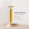 24K Gold Face Massager  Electric TShaped AntiAging Tool for Lifting, Wrinkles & Skin Firmness, Portable view 2