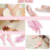 2 Pairs Silicone Moisturizing Glove Socks Set,Anti Slip Soft Spa Gel Socks Softening Feet Dry Cracked Skin,Women Spa Pedicure Socks For Foot Hand Softening (Pink) view 3