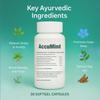 Accumind | Ayurvedic Brain & Nerve Tonic | Natural Remedy for Insomnia, Stress & Anxiety | Safe & Non-Habit Forming | Helps in Sound Sleep | Pack of 30 Capsules view 2