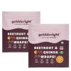 GOBBLERIGHT Beetroot & Quinoa Wraps 150g | Healthy Beetroot Wrap | 6 Soft Tortilla Wraps | Gluten Free, Vegan | Shawarma Bread, Tacos, Beetroot Tortilla Wrap (Pack of 2) view 1