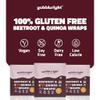 GOBBLERIGHT Beetroot & Quinoa Wraps 150g | Healthy Beetroot Wrap | 6 Soft Tortilla Wraps | Gluten Free, Vegan | Shawarma Bread, Tacos, Beetroot Tortilla Wrap (Pack of 2) view 3