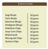 Evolve Healthy Snack Hamper| Ragi Bhujia, Oats, Beetroot, Multigrain, Makhana, Soya Corn, Bhakarwadi & More | Gourmet Snack Box | Festive Gift Box for Family, Friends & Corporate | 450g (50g Each) view 3