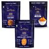 Evolve Spicy Chip Combo | Ragi, Moong Dal & Makhana Chips, Crunchy Snack, Wholesome & Tasty Munchies | Preservative-Free, Healthy Snacks For Adults | 195g (65g Each, Pack Of 3) view 1