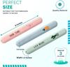 DOT CART Plastic Toothbrush Holder Pack of 3 | Multicolor Portable Travel Toothbrush Case | Hygienic Toothbrush Storage Box for Bathroom & Travel (3 Pastel Toothbrush + 1 Soap Dispenser) view 2