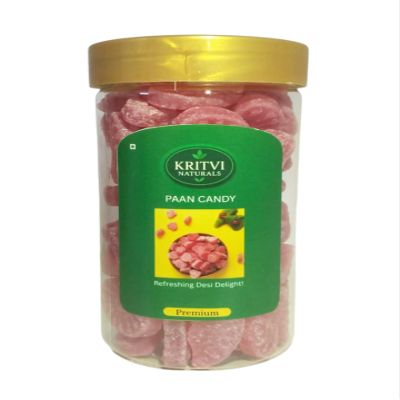 KRITVI NATURALS Dry Sweet Paan Candy | Khatti Mithi Goli | Authentic Paan Toffee | Mouth Freshener Sweet | Traditional Herbal Candy  200g