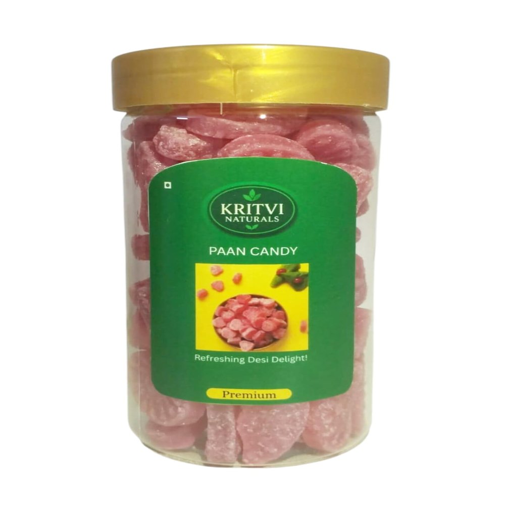 KRITVI NATURALS Dry Sweet Paan Candy | Khatti Mithi Goli | Authentic Paan Toffee | Mouth Freshener Sweet | Traditional Herbal Candy  200g