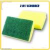 HnD 2 in 1 Scrub Sponge for Dishwashing and Kitchen Cleaning | Dual Layer Scrubber with Soft Sponge and Tough Pad | Multipurpose Cleaning Tool for Utensils and Surfaces (Pack of 10) view 2