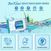 Aro Kleen 50 Count Large Size Bed Bath Wipes With Aloe Vera & Vitamin E, Adult Wet Wipes, Adult Bath Wipes, Anti Bacterial, Cleansing Towels, Refreshing Sponge Bath Towel, For Men & Women-Pack Of 5 view 2