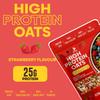 GrowFitz 25g High Protein Oats 800 Gram | Strawberry Flavor Breakfast Oatmeal | 12g High Fiber, Almonds, Raisin, Pumpkin, Chia Seeds, Super Rolled Oats | Healthy Fats, No Added Sugar (Pack of 1) view 4