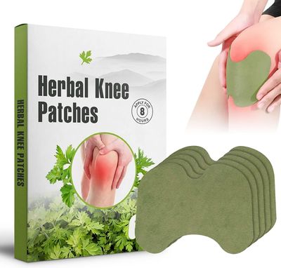 Renesmee Herbal Knee Pain Relief Patches with Natural Wormwood Extract | Self-Heating Patches for Arthritis, Joint, Back & Waist Pain Relief | Easy to Use, Long-Lasting Comfort (10PC)