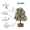 7 Decore Original Certified Pyrite Money Tree (300 Beds) | Natural Pyrite Crystal Tree for Wealth, Vastu, Feng Shui & Positive Energy | Home & Office Desk Decor | Gift-Ready Box (1012 Inch Height) view 3