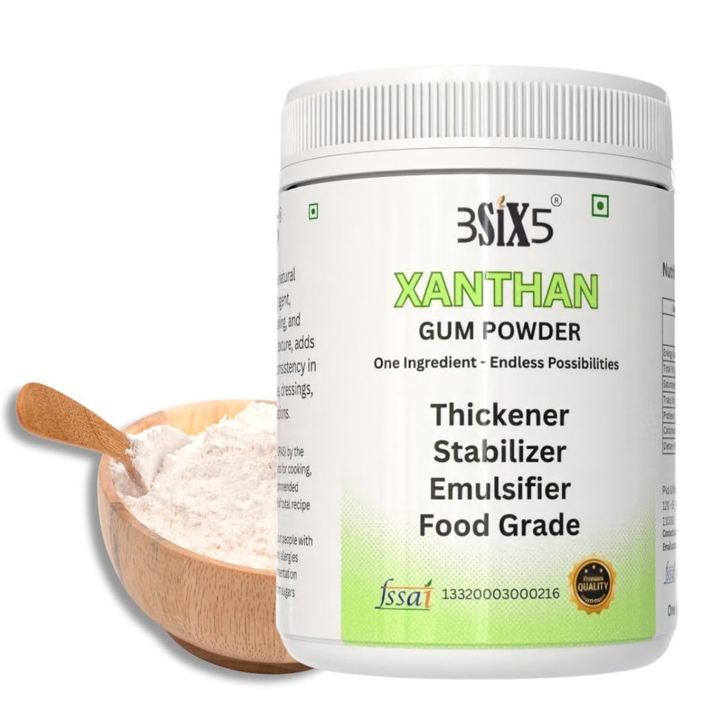 3SIX5 Xanthan Gum Powder 300G | For Baking And Cooking | Thickening, Binding Agent & Food Stabilizer | Perfect for Baking, Gelling | All Purpose Thickener & Emulsifier Agent 300gm