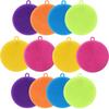 FIDFOL Silicone Dish Scrubber, Kitchen Sponges, Silicone Sponge,Dish Brush, Silicone Sponge Dish Sponges, Kitchen Sponge Double Sided Cleaning Sponges Gadgets Tools Brush Accessories(12PCS,Multicolor) view 1