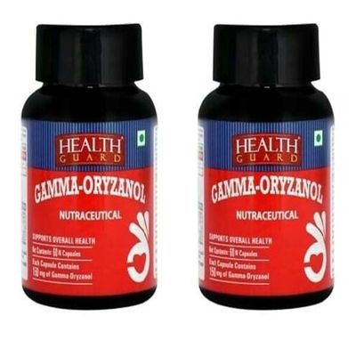 Health Guard Gamma Oryzanol Capsules | Natural Antioxidant Supplement | Supports Heart Health & Cholesterol Balance | Daily Wellness Capsules Pack of 2
