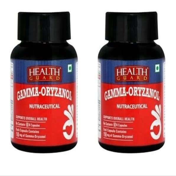 Health Guard Gamma Oryzanol Capsules | Natural Antioxidant Supplement | Supports Heart Health & Cholesterol Balance | Daily Wellness Capsules Pack of 2