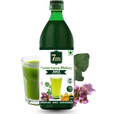 7Herbmaya Makoy Punarnava Juice | 100% Natural Ayurvedic Herbal Juice | Supports Kidney Health & Detox | Pure Punarnava Extract | No Added Sugar or Preservatives (500 ML)