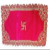 Partish Embroidered Magenta Velvet Puja Asan Cloth for Pooja and God Idol/Puja Aasan Kapda/Chawki Altar Red Puja Cloth for Mandir, Temple and Other Puja Rituals view 3
