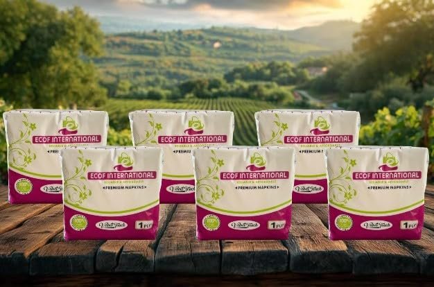 ECOF International Facial Tissue Soft Pack 300 Pulls | 100% Biodegradable, Virgin Paper, Eco Friendly and Chemical Free | Made In India | 50 Pulls X Pack of 6