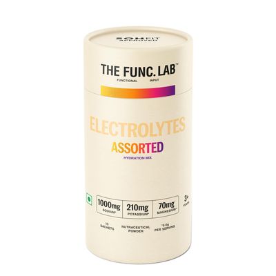 The Func. Lab Daily Electrolytes - Assorted | 15 Sachets | Instant Hydration Powder with Sodium, Potassium, Magnesium | Sugar-Free, No Preservatives | Instant Energy, Performance & Recovery Drink