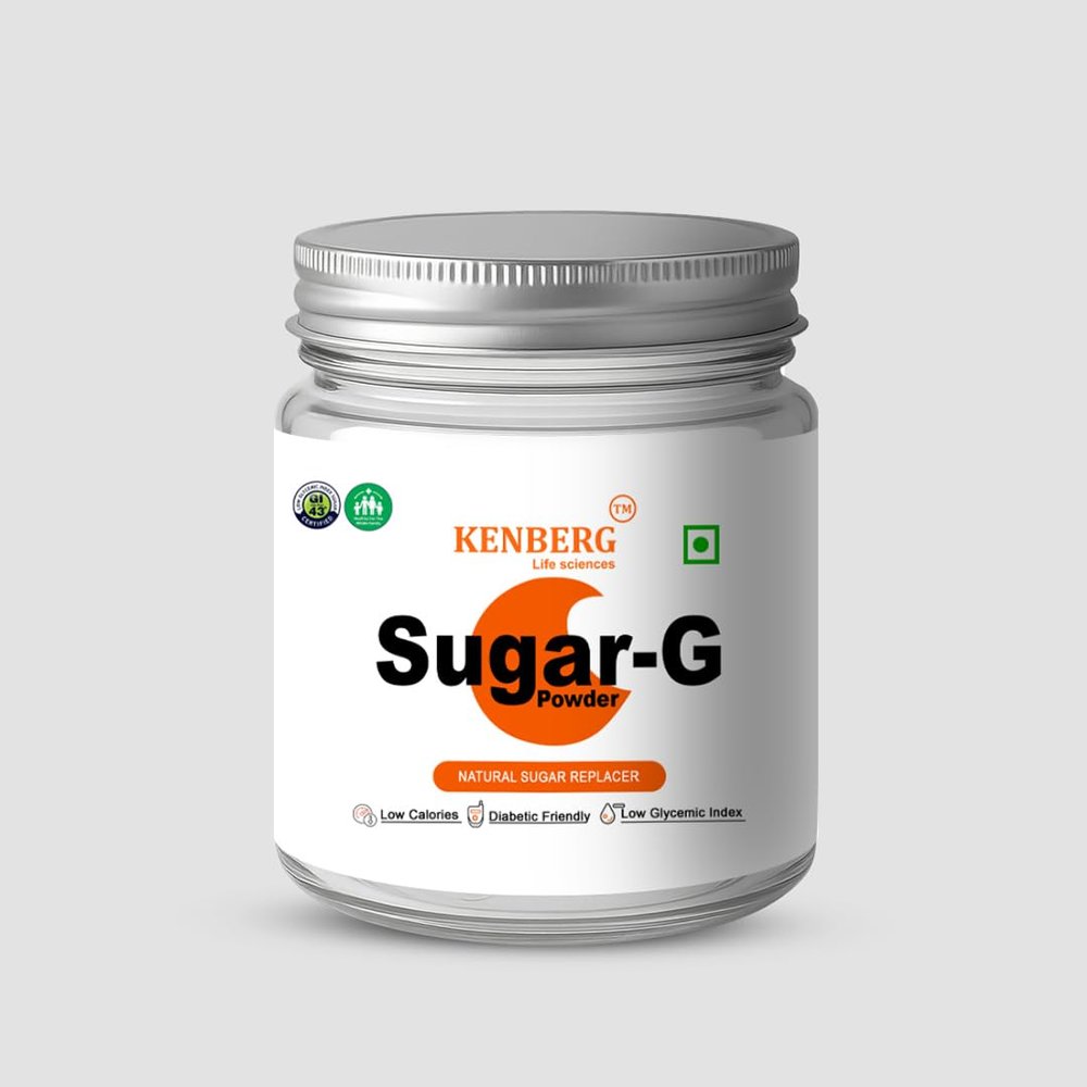 Kenberg Sugar-G Natural Sugar Replacer, Low Glycemic Index, Diabetic-Friendly, Natural Herbal Ingredients, GI less than 43 Certified, Low Calories, Healthy of the whole family, test Sugar, 180gm