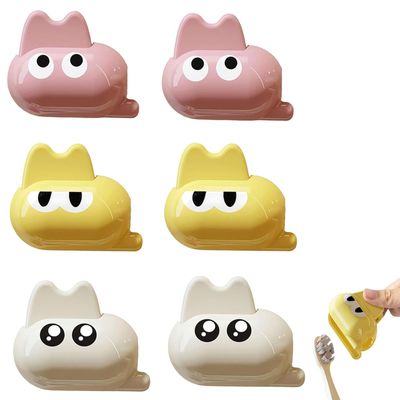6 Pcs Toothbrush Cover Case, Banana Toothbrush Cover Cap for Travel, Home, School, Portable Tooth Brush Protector Cover Box, Yellow and Pink