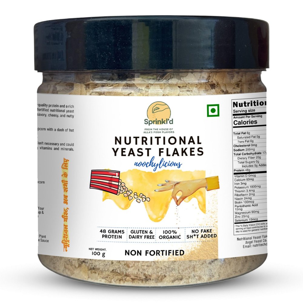 Sprinkl'd by Alla's Posh Flavors Non Fortified Nutritional Yeast Flakes Gluten-Free, Cheesy and Savory UnFortified Nooch | Rich in B Vitamins Minerals | High Protein Plant-based Superfood | Exclusive Flavors