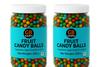 GulaBite Mix Fruit Candy Balls Combo | Sweet & Tangy Fruit Flavoured Candy | Fun Digestive Candy for Kids & Adults | Multi-coloured - 2x250g Jar Pack view 1