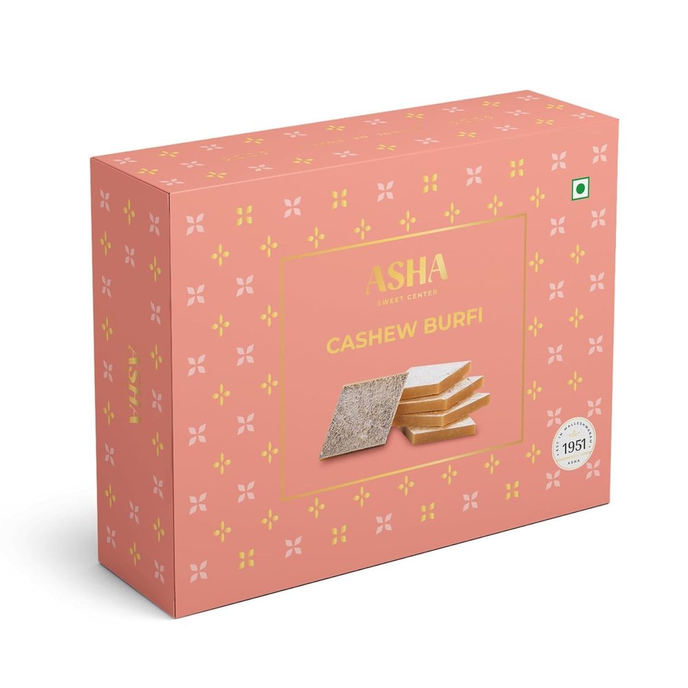 ASHA SWEETS Premium Handcrafted Kaju Katli (Pack of 10 x 250gm)|Authentic Indian Cashew Barfi Made With Fresh Cashew| Exclusive Sweets Gift Box For Any Occasion and Celebration |Delicious & Healthy Sweet