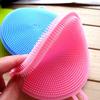 AHKIS Silicone Dish Scrubber, Silicone Sponge Dish Brush Food Grade BPA Free Reusable Rubber Sponges Dishwasher Safe and Dry Fast for Kitchen Dish Dishes Fruits Vegetables Washing and Cleaning. (4) view 2
