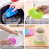 AHKIS Silicone Dish Scrubber, Silicone Sponge Dish Brush Food Grade BPA Free Reusable Rubber Sponges Dishwasher Safe and Dry Fast for Kitchen Dish Dishes Fruits Vegetables Washing and Cleaning. (6) view 3