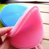 AHKIS Silicone Dish Scrubber, Silicone Sponge Dish Brush Food Grade BPA Free Reusable Rubber Sponges Dishwasher Safe and Dry Fast for Kitchen Dish Dishes Fruits Vegetables Washing and Cleaning. (8) view 2