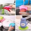 AHKIS Silicone Dish Scrubber, Silicone Sponge Dish Brush Food Grade BPA Free Reusable Rubber Sponges Dishwasher Safe and Dry Fast for Kitchen Dish Dishes Fruits Vegetables Washing and Cleaning. (8) view 4