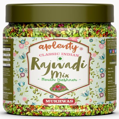 Aplenty Rajwadi Mix Mukhwas with Fennel Seeds and Aromatic Spices Traditional After Meal Mouth Freshener Saunf Mix Inspired by Royal Indian Flavor 200 g