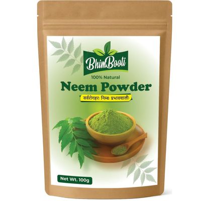 100% Natural Neem Powder | Pure Herbal Ayurvedic Supplement for Face Pack, Eating, Skin, Hair & Immunity  100g Pack