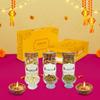 Ambrosia Diwali Dry Fruits Gift Box 340g - Diwali Gift Hamper | Festive Dry Fruit Gift |Almonds, Cashew & Raisins view 1