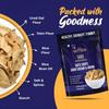 Evolve Oats Chips and Bhakarwadi | Protein & Fibre-Rich Snack, Light & Flavorful, Savory Tasty Munchies, Healthy Snack Choice for Adults | 200g (100g Each, Pack of 2) view 4