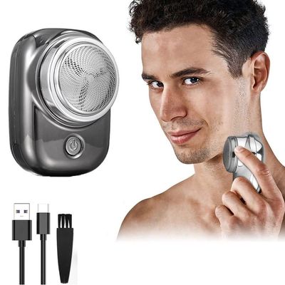 Portable Electric Shaver, USB Rechargeable, Waterproof Mini Travel Razor with Dual-edge Blades(MULTI COLOR)