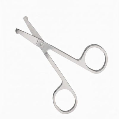 KAYRIE Nasal Safety Personal Grooming Scissor for Nose Hair, Beard, Moustache and Eyebrow | Safety Blunt Round Tip Heavy Duty & Rust-Free SS Metal | Travel Friendly with Hygiene Leather Case