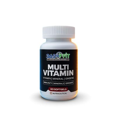 365Fit Multivitamin with Minerals and Ginseng, 60 Softgels, Immunity Booster and Energy Supplement