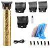 Professional (T9) Hair Trimmer for Men with Golden Plastic Light Weight Body, Cordless, 4 Guide Combs, USB Rechargeable T9 Beard and Hair Clipper view 1