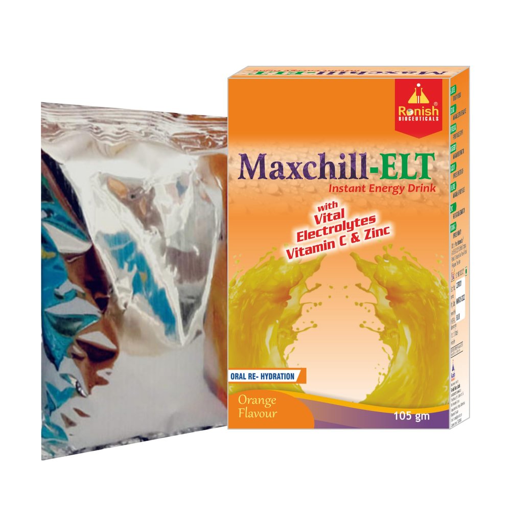 Ronish Bioceuticals Maxchill Elt Powder | Electrolyte & Hydration Powder with Vitamins & Minerals | Supports Rehydration & Energy | 105g Pack
